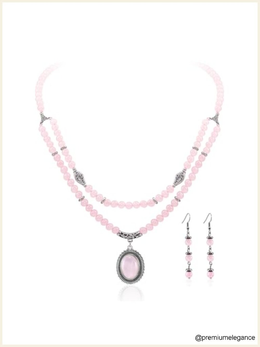Western Concho Pendant Necklace & Earrings Jewelry Set